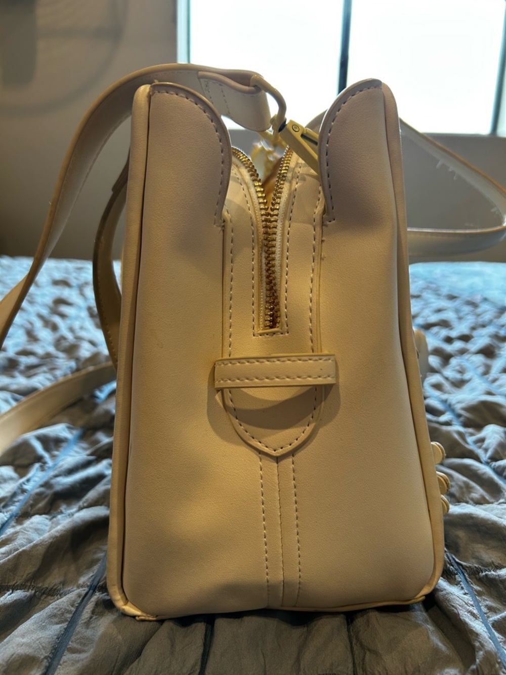 Betsey Johnson Cream and White Satchel/crossbody with Whimsical Details - Picture 6 of 15